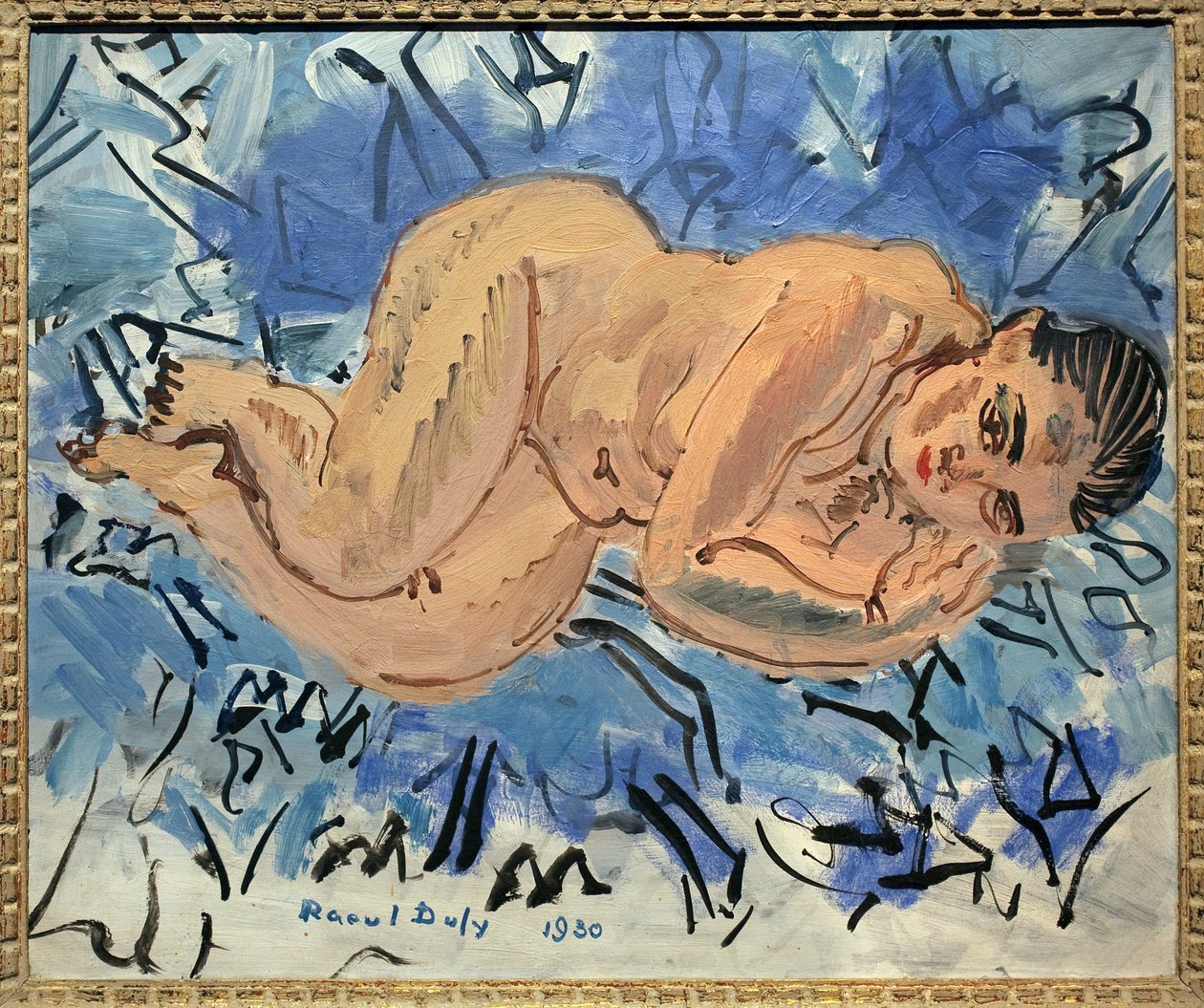 Női akt. Raoul Dufy (1877-1953) festménye, olaj, vászon. alkotó: Raoul Dufy