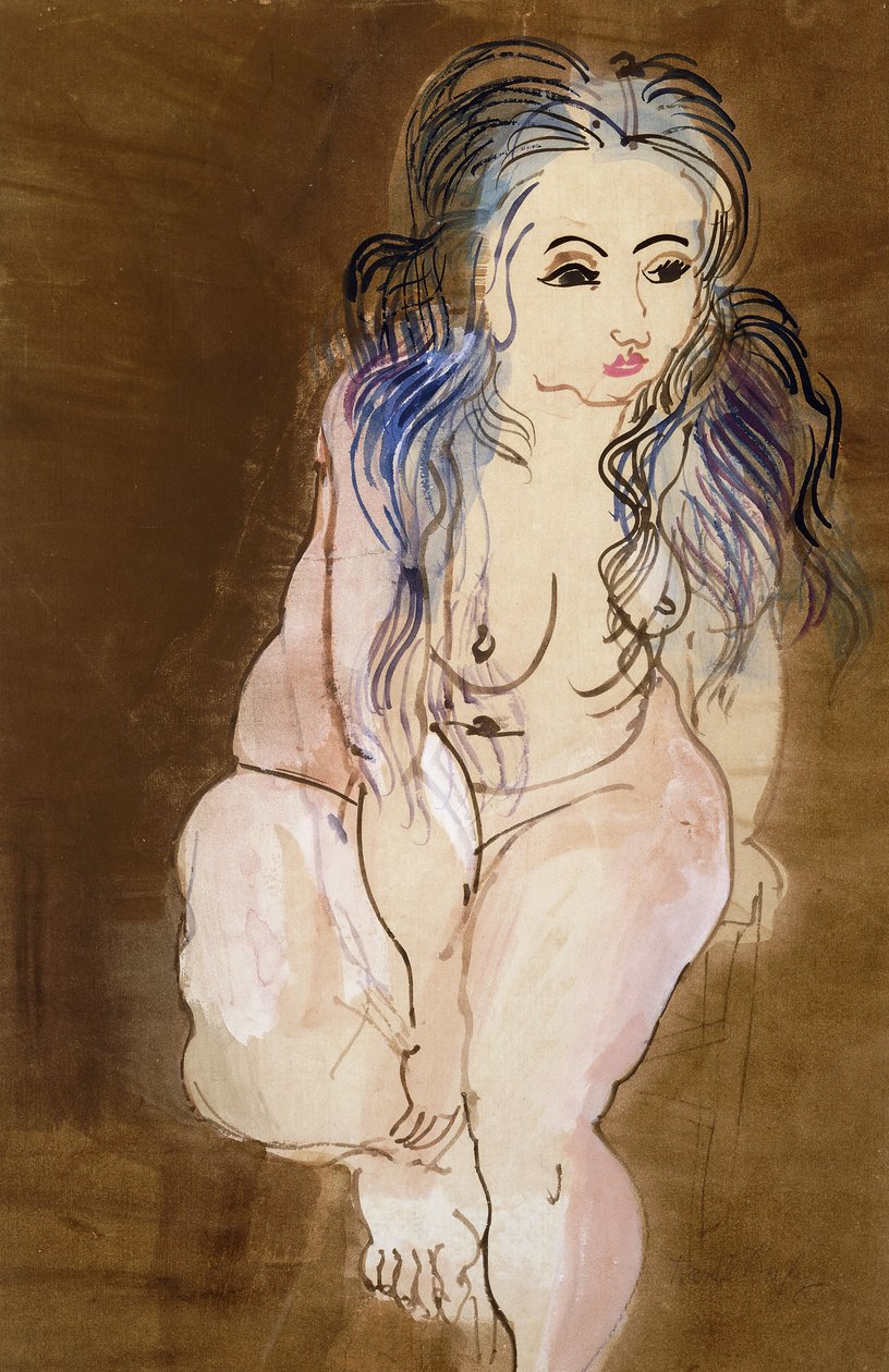 Meztelen nő ülve; Femme Nue Assise alkotó: Raoul Dufy