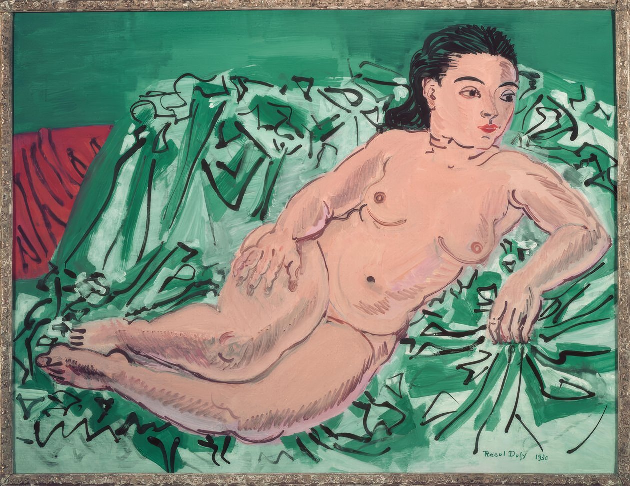 Akt a kék kanapén (Nude Model Rosetti) alkotó: Raoul Dufy