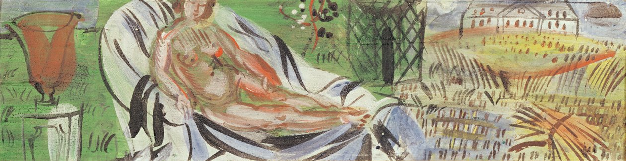 Akt vörös vázával (olaj, vászon) alkotó: Raoul Dufy
