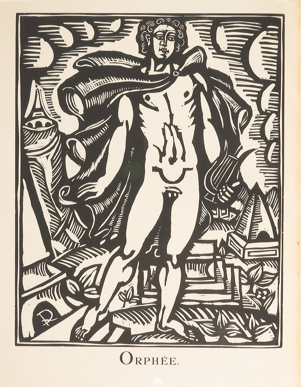 Orfeusz, illusztráció Guillaume Apollinaire "Le Bestiaire ou Cortège d