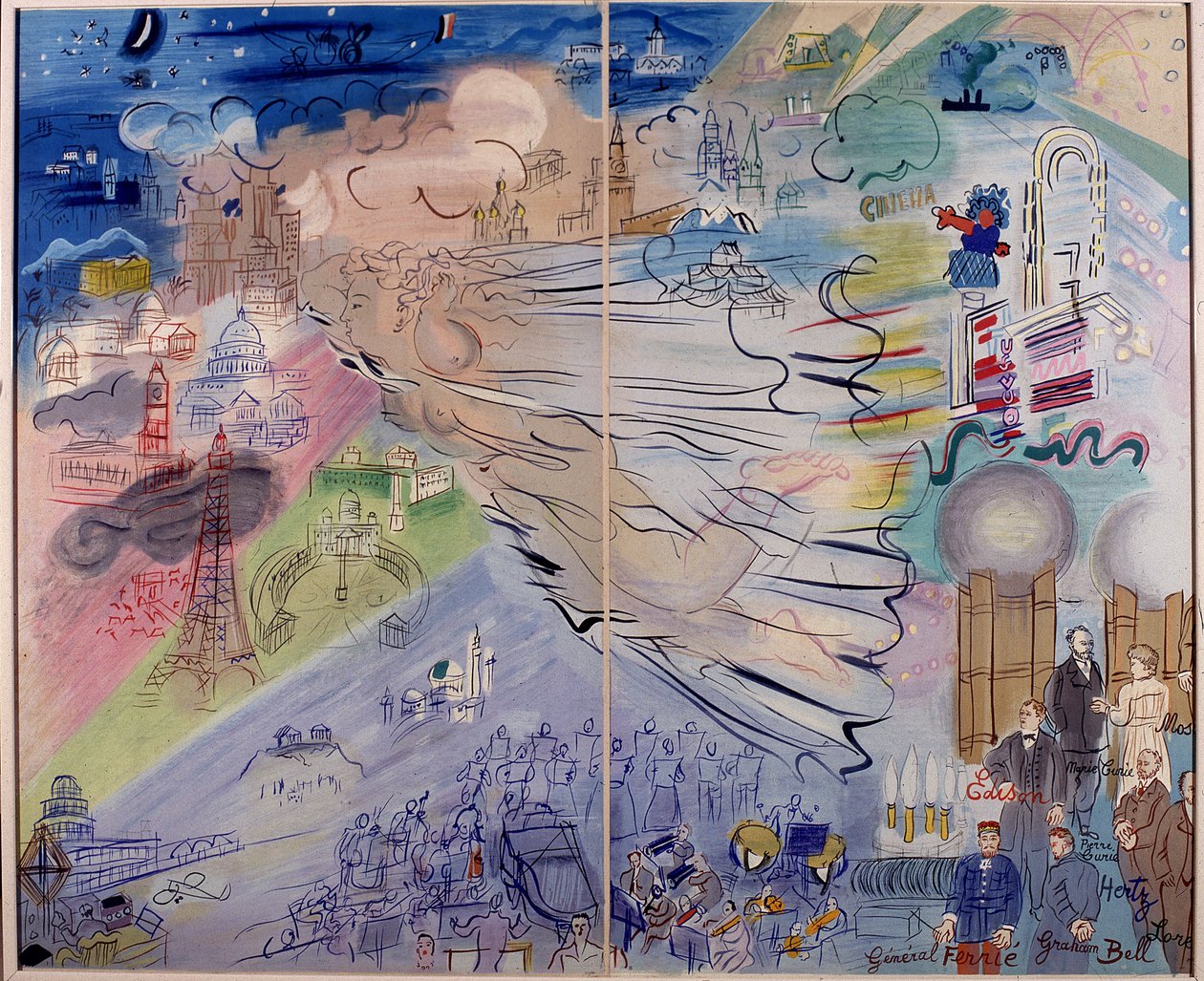 Raoul Dufy (1877-1953) "La Fee Electricite" című festménye alkotó: Raoul Dufy