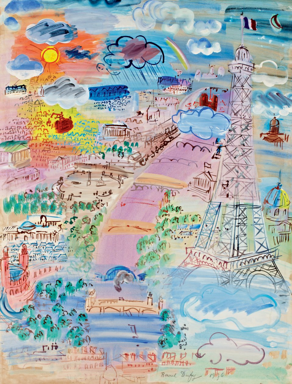 Párizs és az Eiffel-torony alkotó: Raoul Dufy