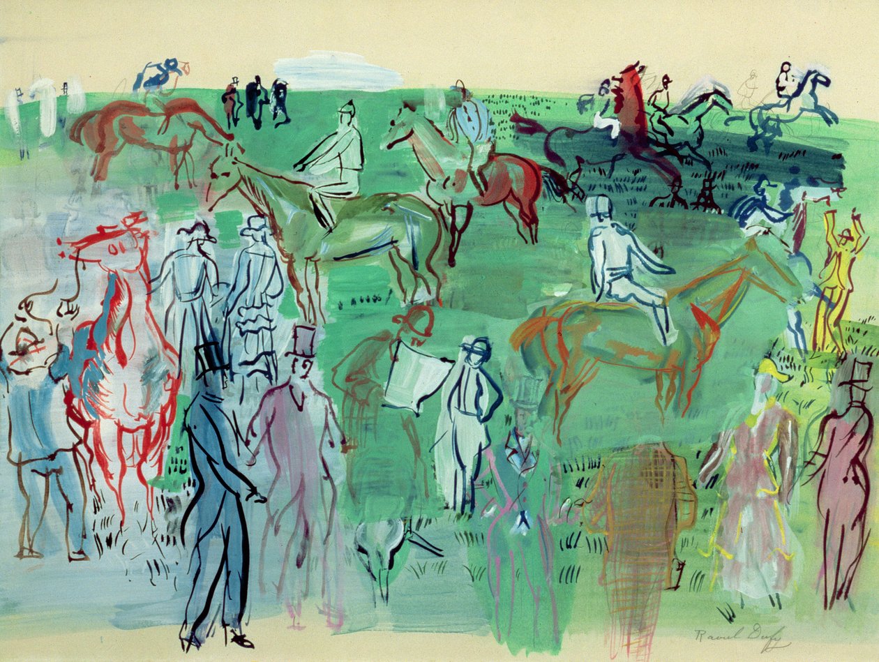 Versenyzők a gyepen alkotó: Raoul Dufy