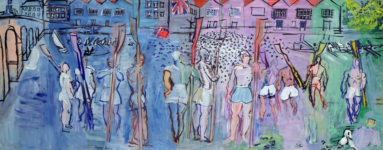 Henley-i regatta, az evezősök alkotó: Raoul Dufy