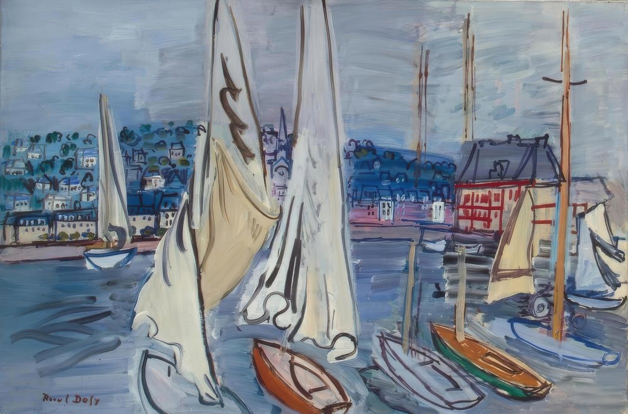 Segelboote Deauville-ben alkotó: Raoul Dufy