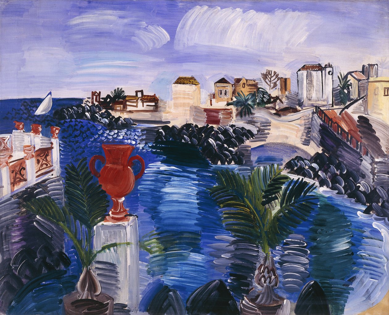 Szicíliai vidék; Paysage de Sicile, 1922-23 körül (olaj, vászon) alkotó: Raoul Dufy