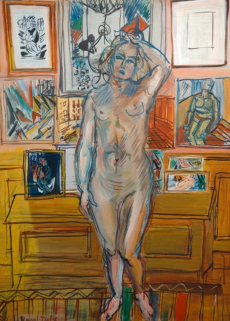 Álló meztelenül festményeken alkotó: Raoul Dufy