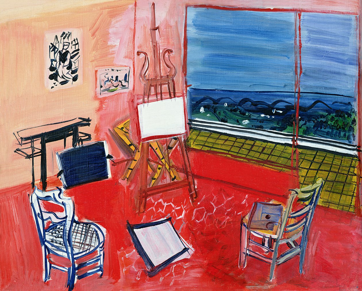 Vencei stúdió (olaj, vászon) alkotó: Raoul Dufy