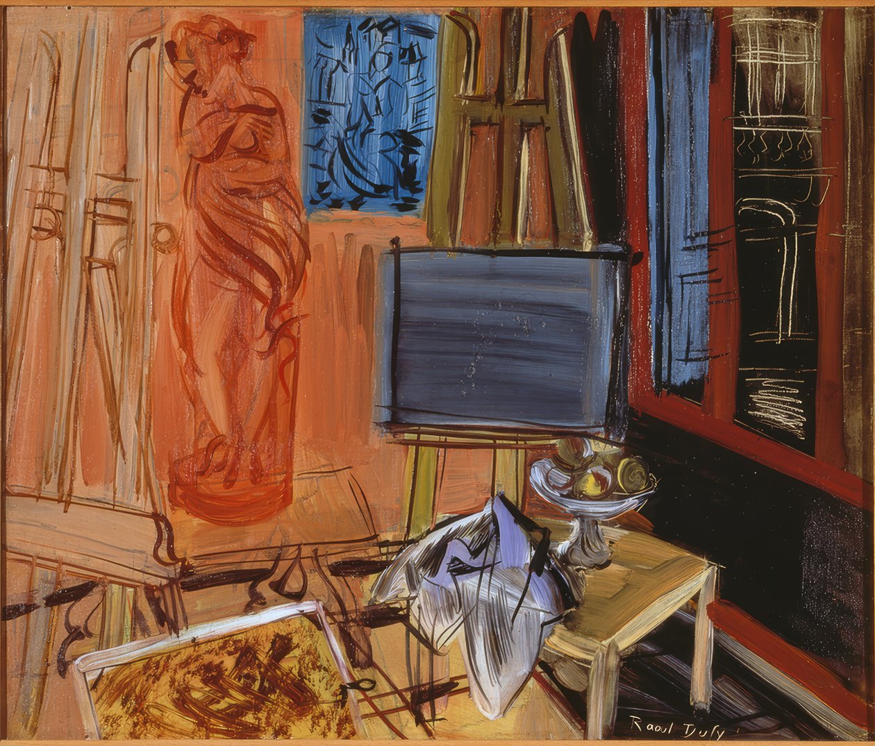 Stúdió egy tál gyümölccsel alkotó: Raoul Dufy