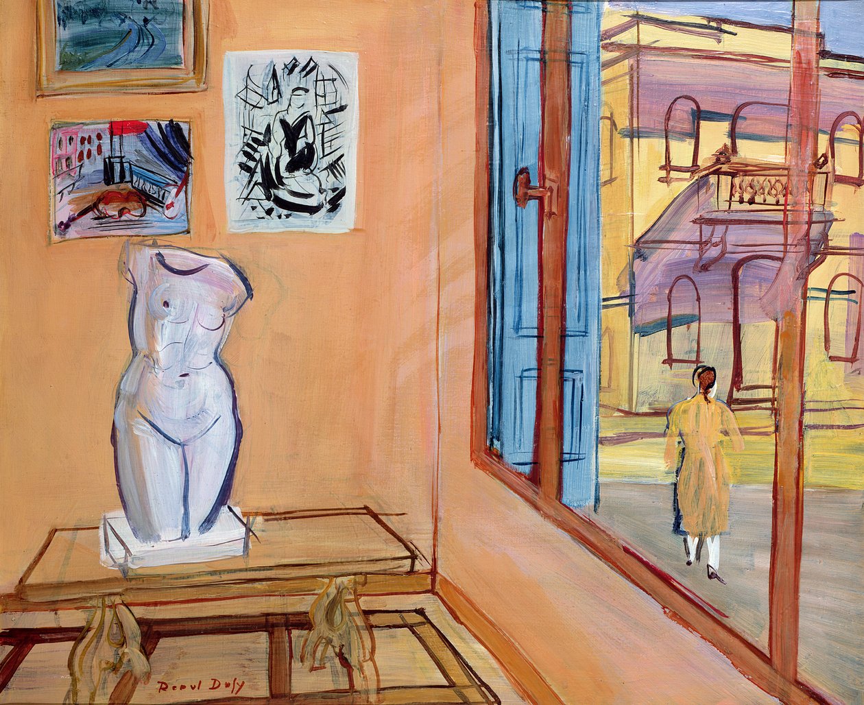 Stúdió torzóval, 1946 körül (olaj, tábla) alkotó: Raoul Dufy
