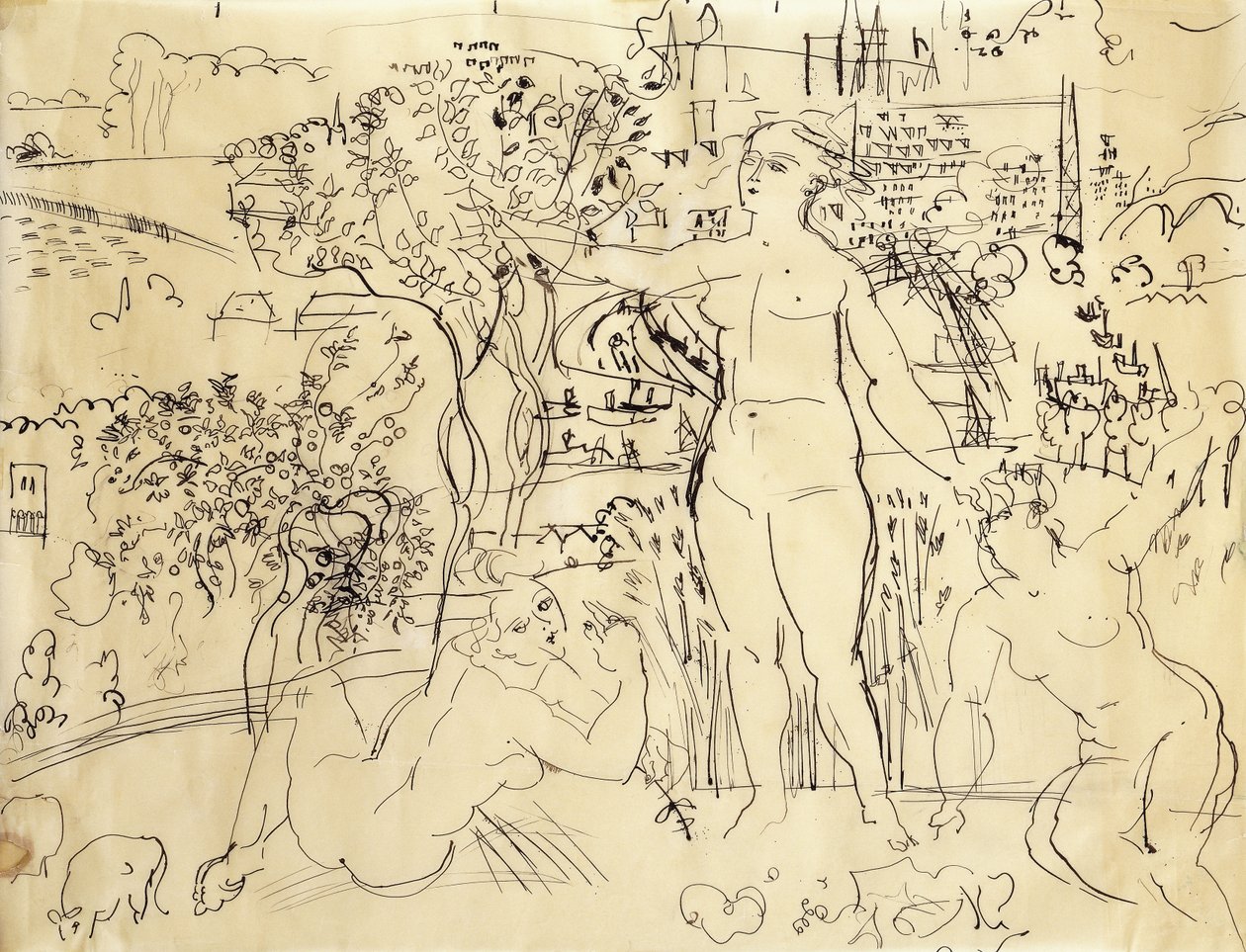 Tanulmány a Palais de Chaillot bárjához; Etude pour le Bar du Palais de Chaillot alkotó: Raoul Dufy