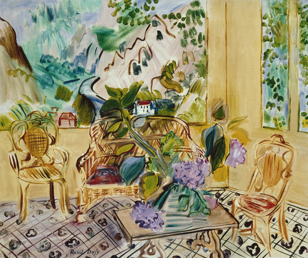 Sunroom Window, Mountain View (olaj, vászon) alkotó: Raoul Dufy