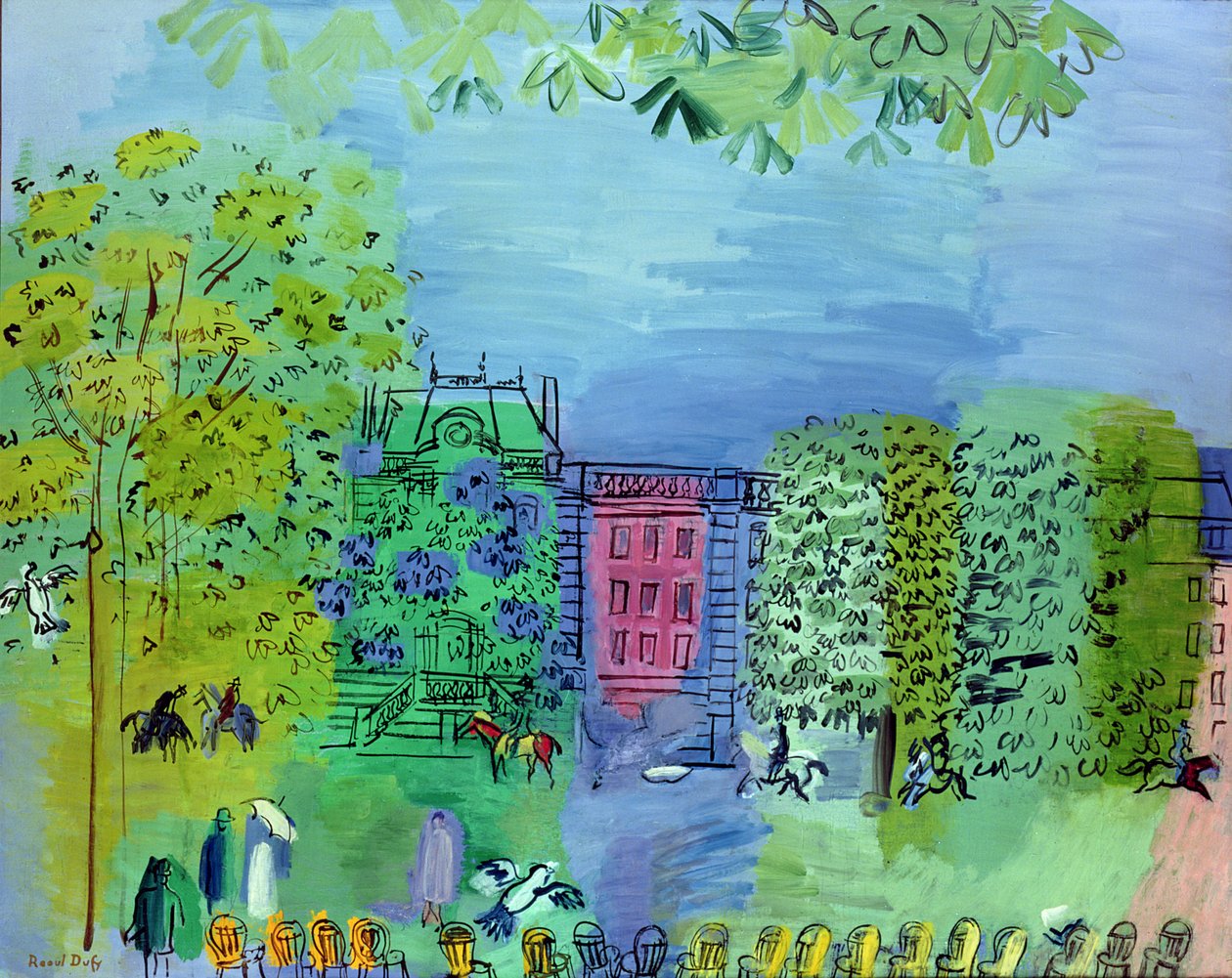 A Bois de Boulougne sugárút, Párizs alkotó: Raoul Dufy