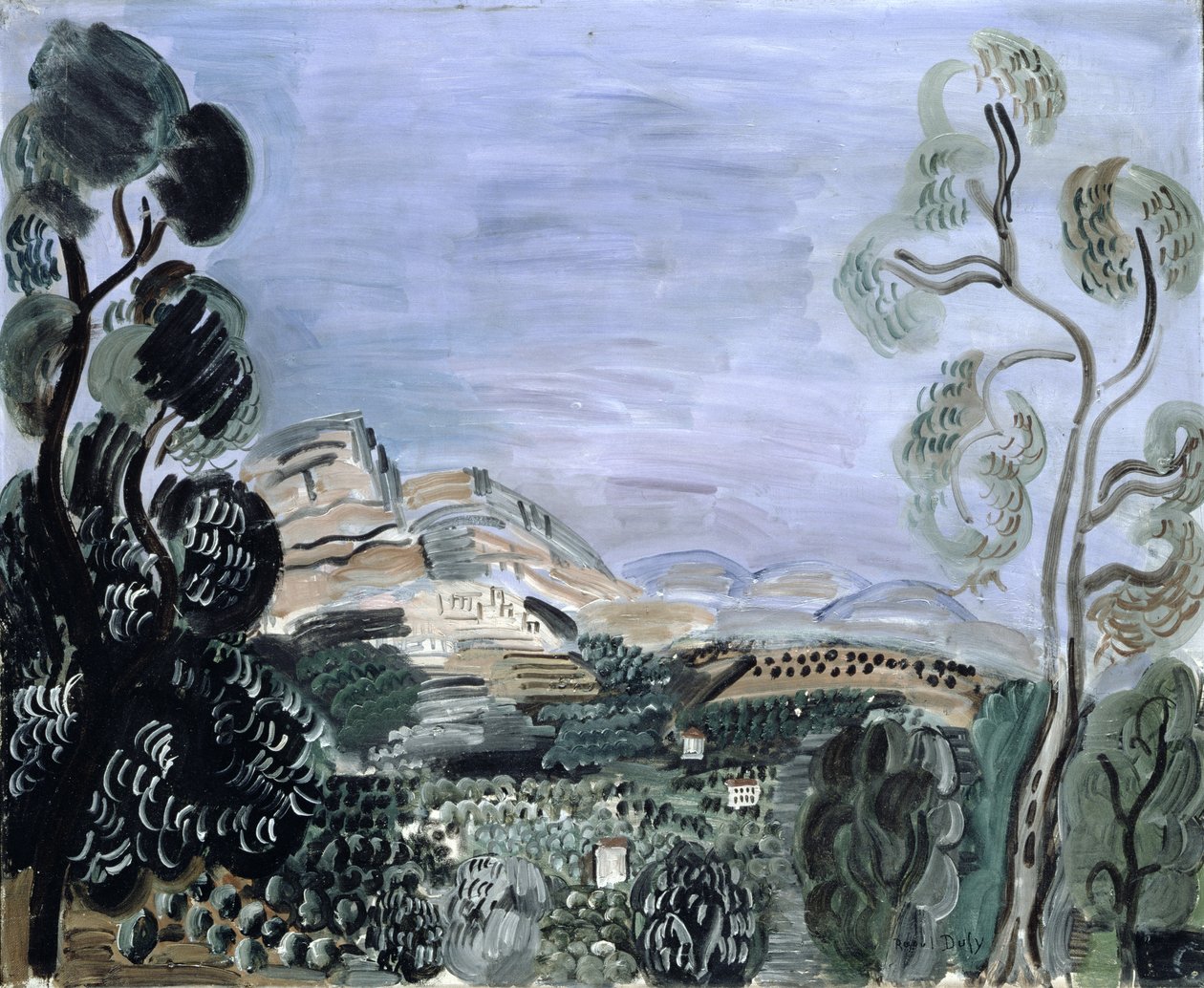 A Saint-Jeannet-i öböl, 1922-23 körül (olaj, vászon) alkotó: Raoul Dufy