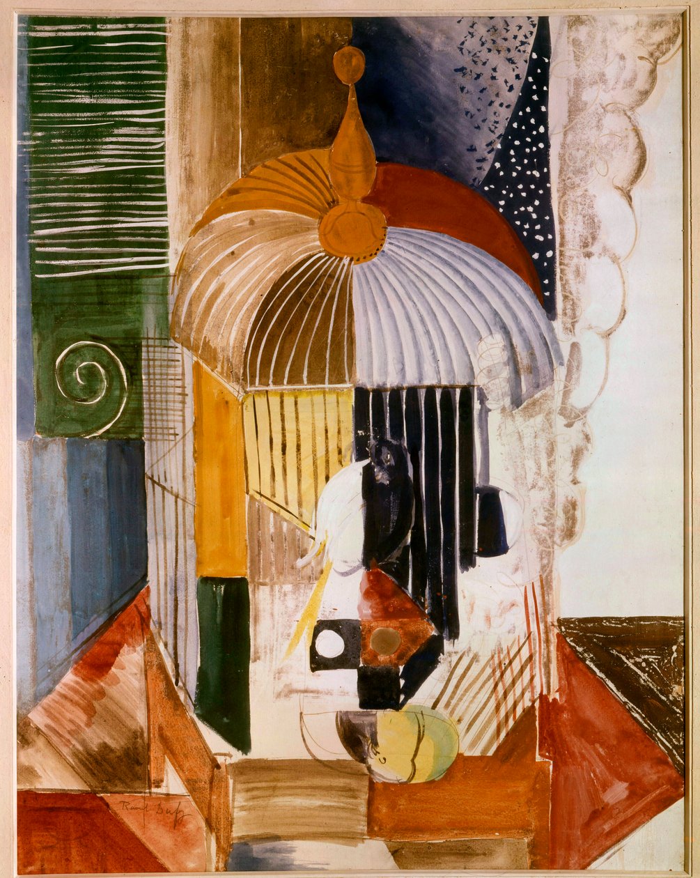 A madárkalitka, 20. század (olaj, vászon) alkotó: Raoul Dufy