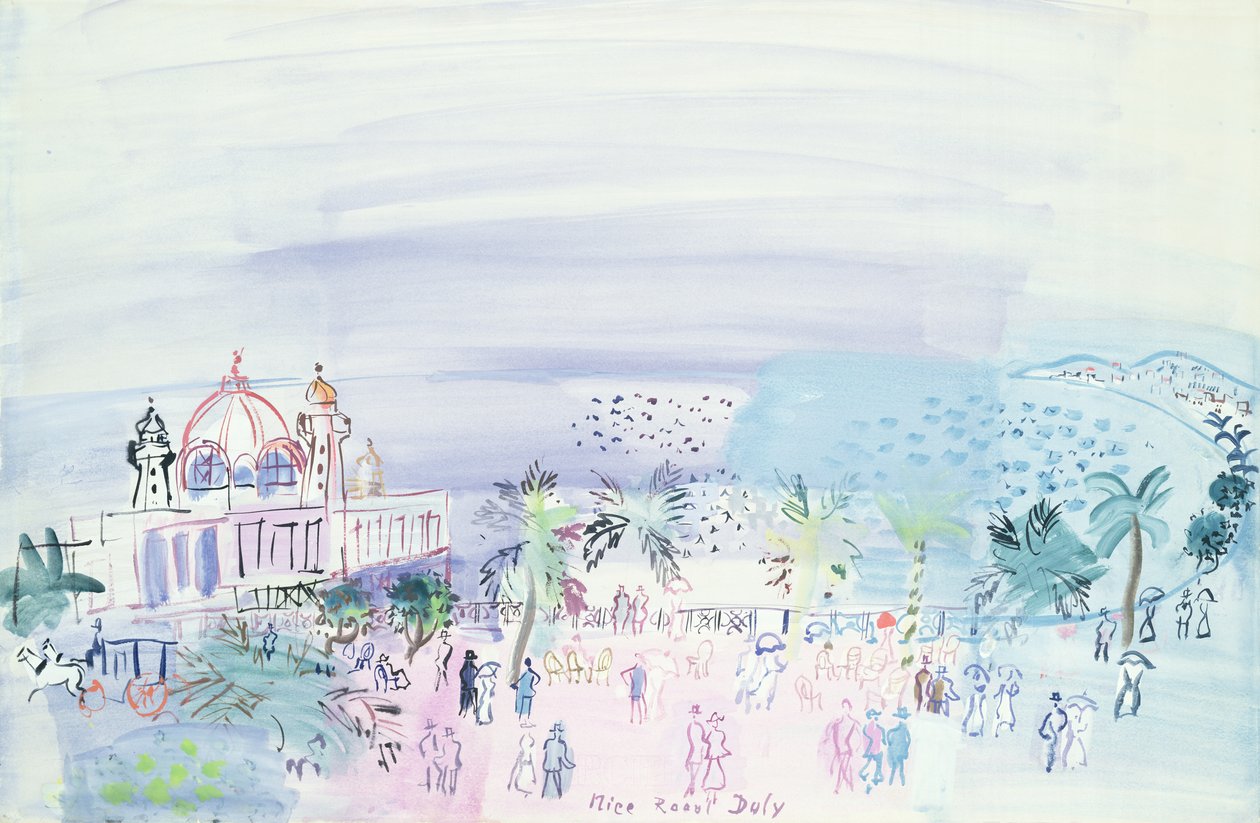 A nizzai kaszinó, 1936 körül (gouache és akvarell, papír) alkotó: Raoul Dufy