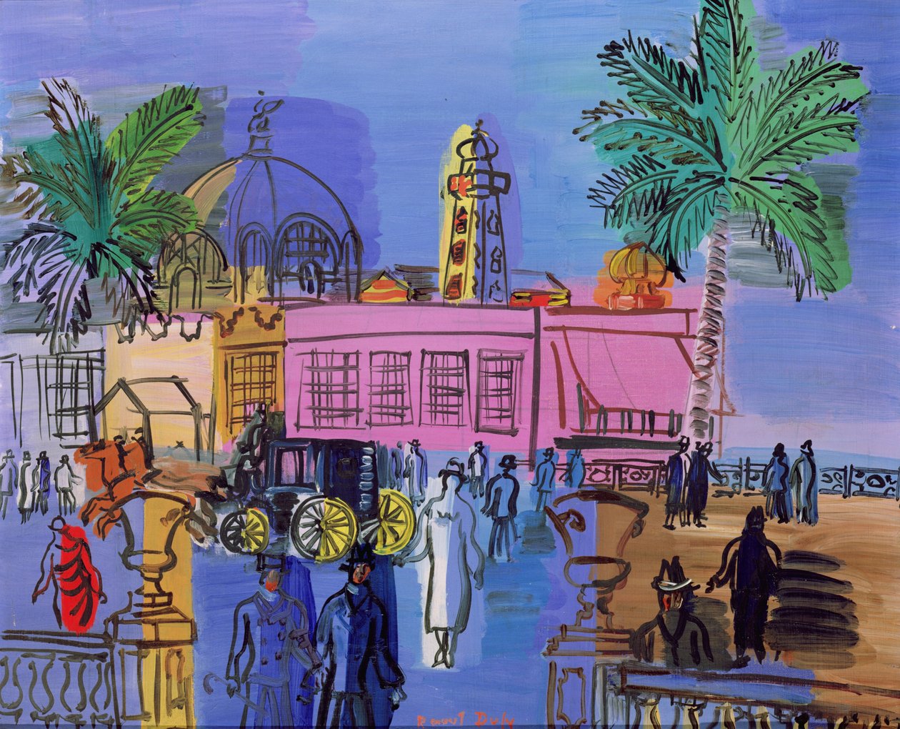 A kaszinó a mólón, Nizza, 1926 körül (olaj, vászon) alkotó: Raoul Dufy
