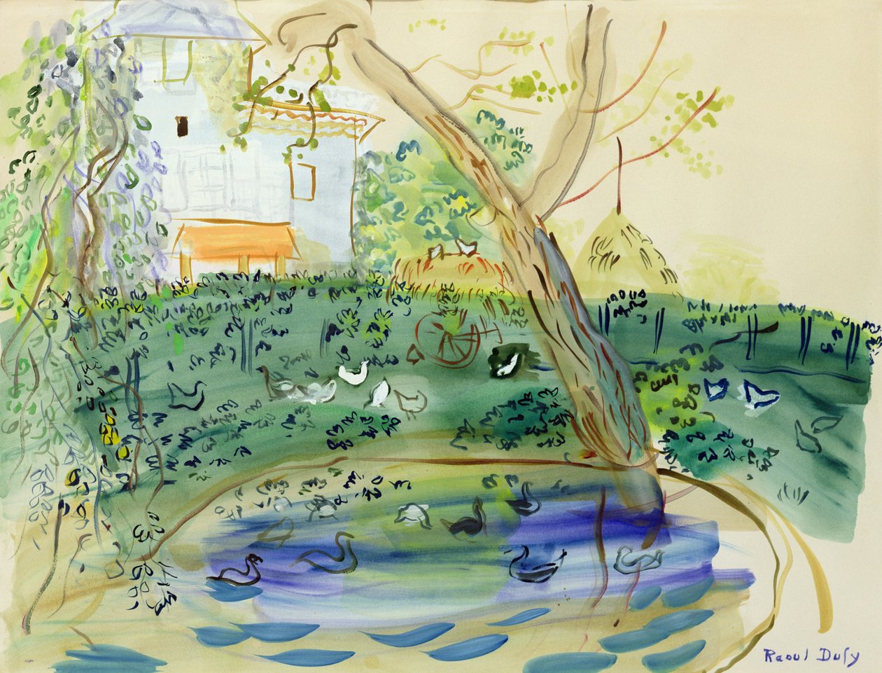 A kacsa tó (akvarell, papír) alkotó: Raoul Dufy