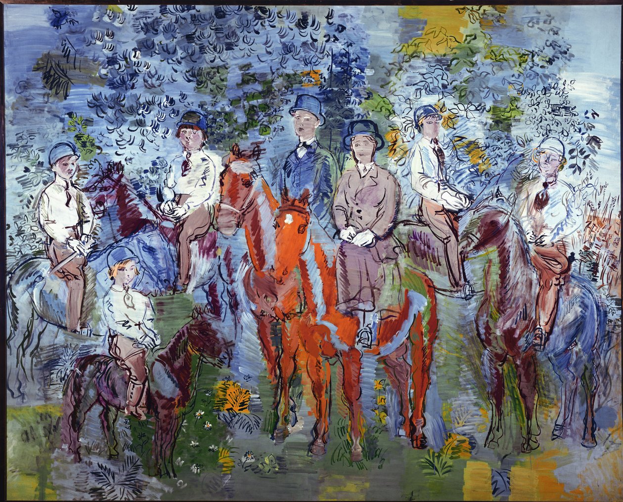 A lovasok az erdőben, avagy a Kessler család lóháton alkotó: Raoul Dufy