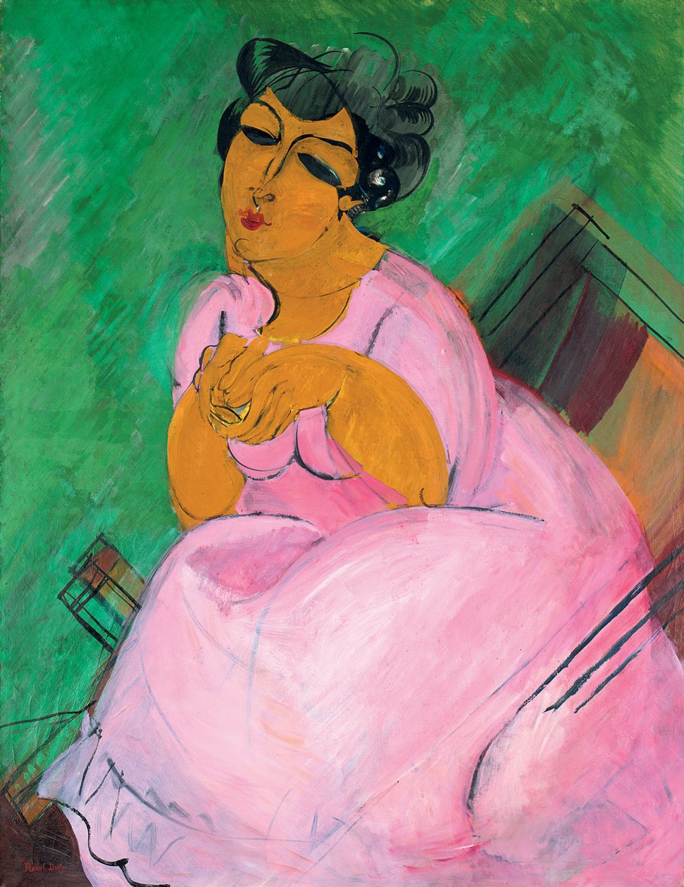 A rózsaszín ruhás hölgy; La Dame en Rose alkotó: Raoul Dufy