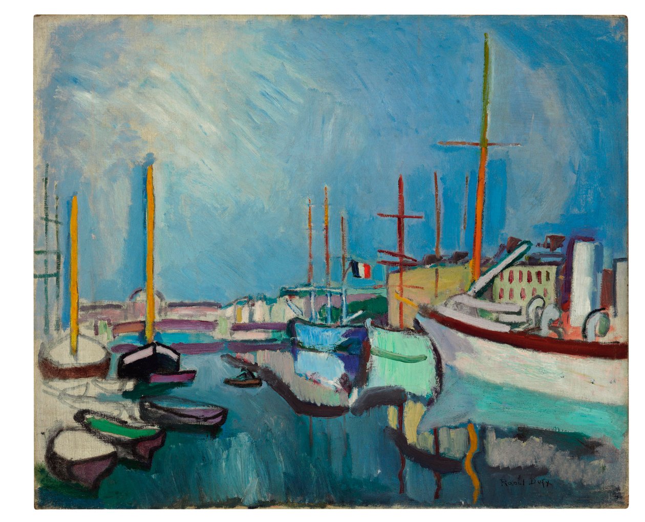 Le Havre kikötője, 1905-1906 körül (olaj, vászon) alkotó: Raoul Dufy