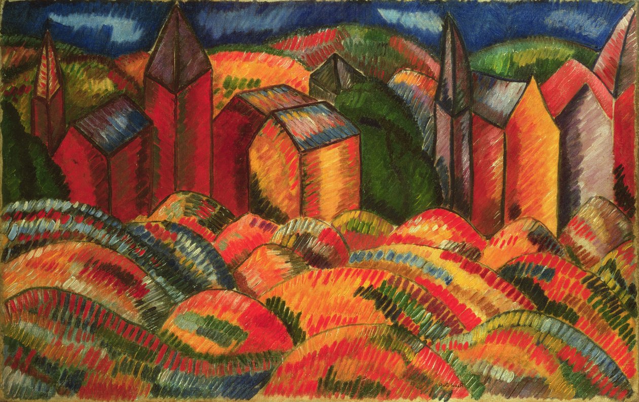 A Sainte-Adresse vörös házai alkotó: Raoul Dufy
