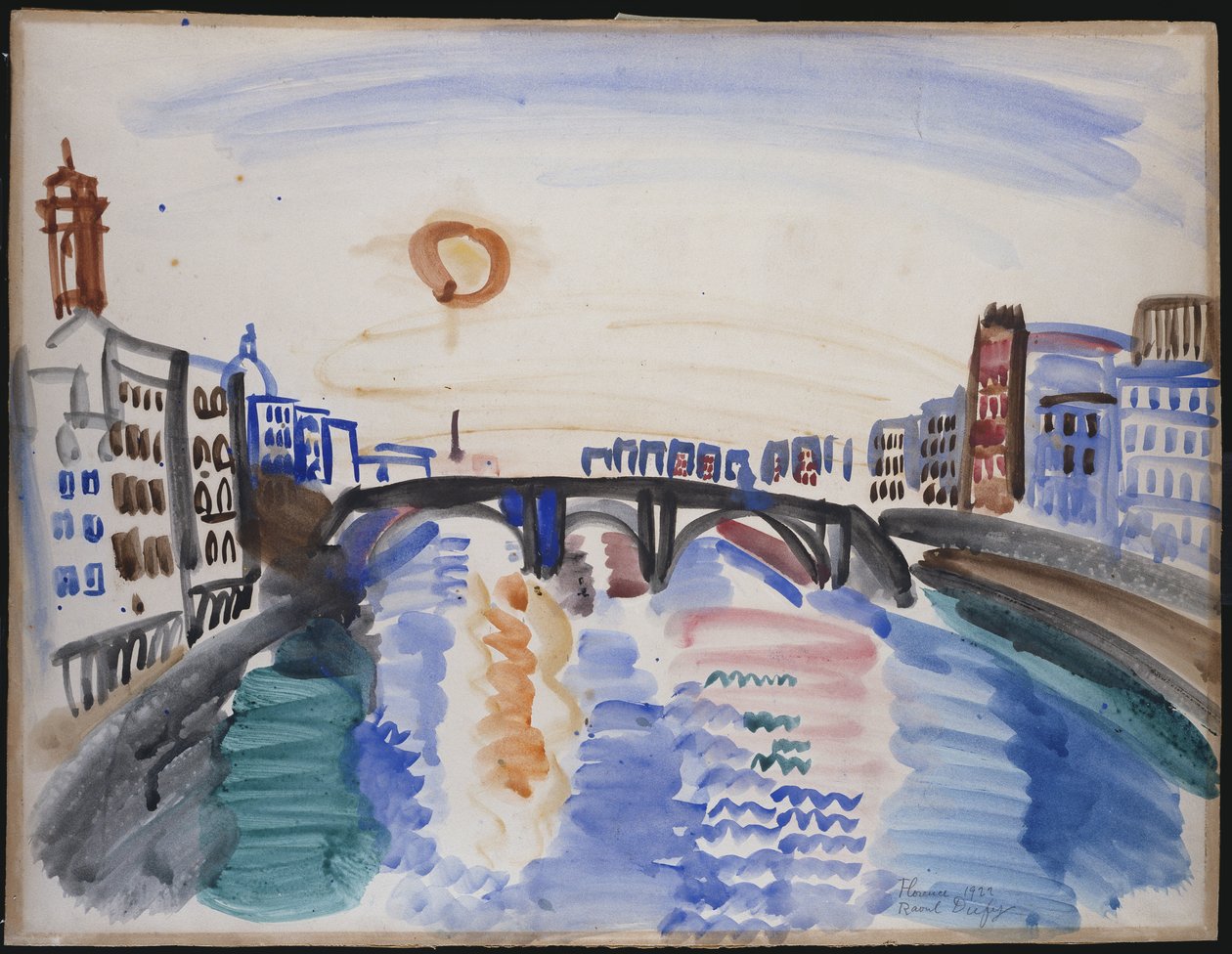 Az Arno folyó, Firenze alkotó: Raoul Dufy