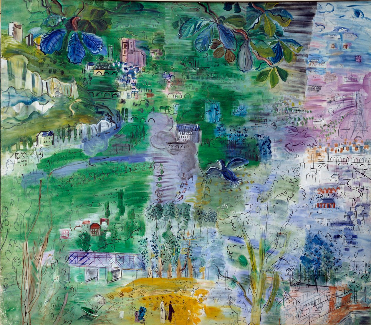 A párizsi Szajna torkolata (jobb oldali rész) alkotó: Raoul Dufy