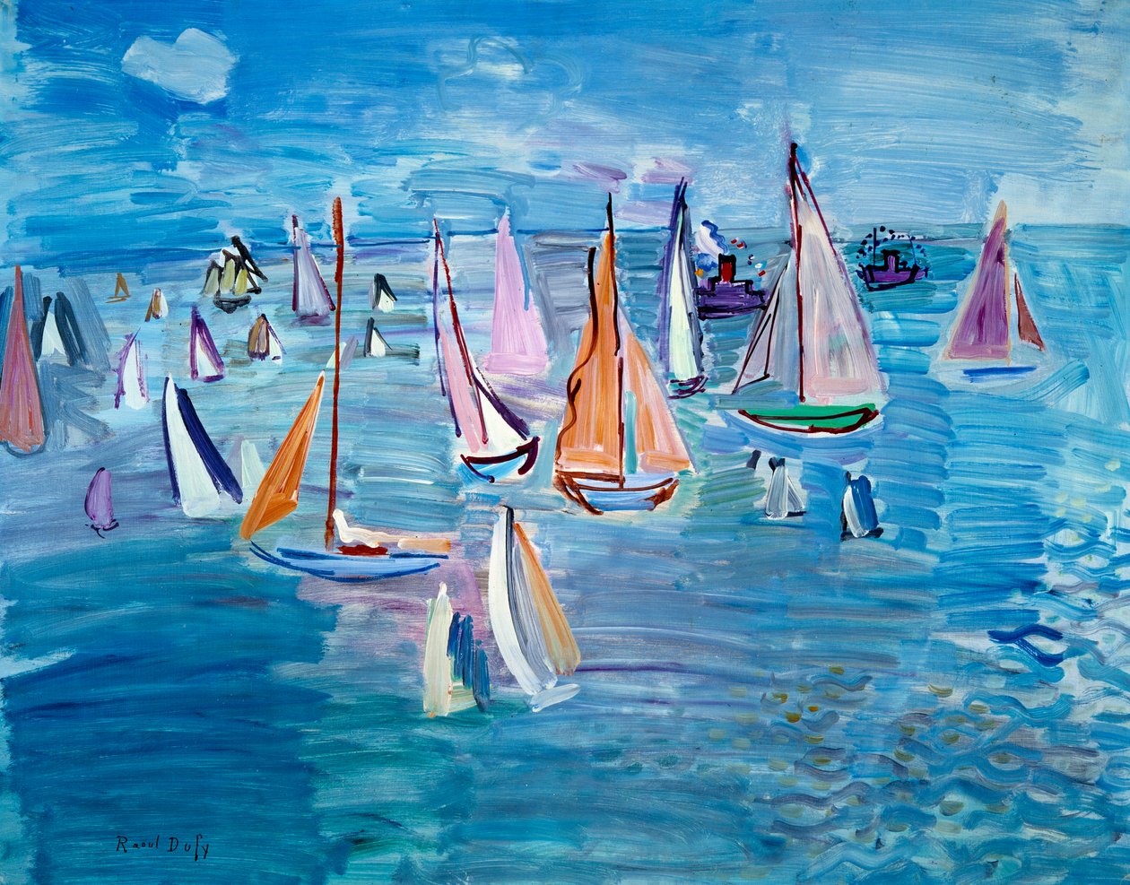 A regatták, 20. század (olaj, vászon) alkotó: Raoul Dufy