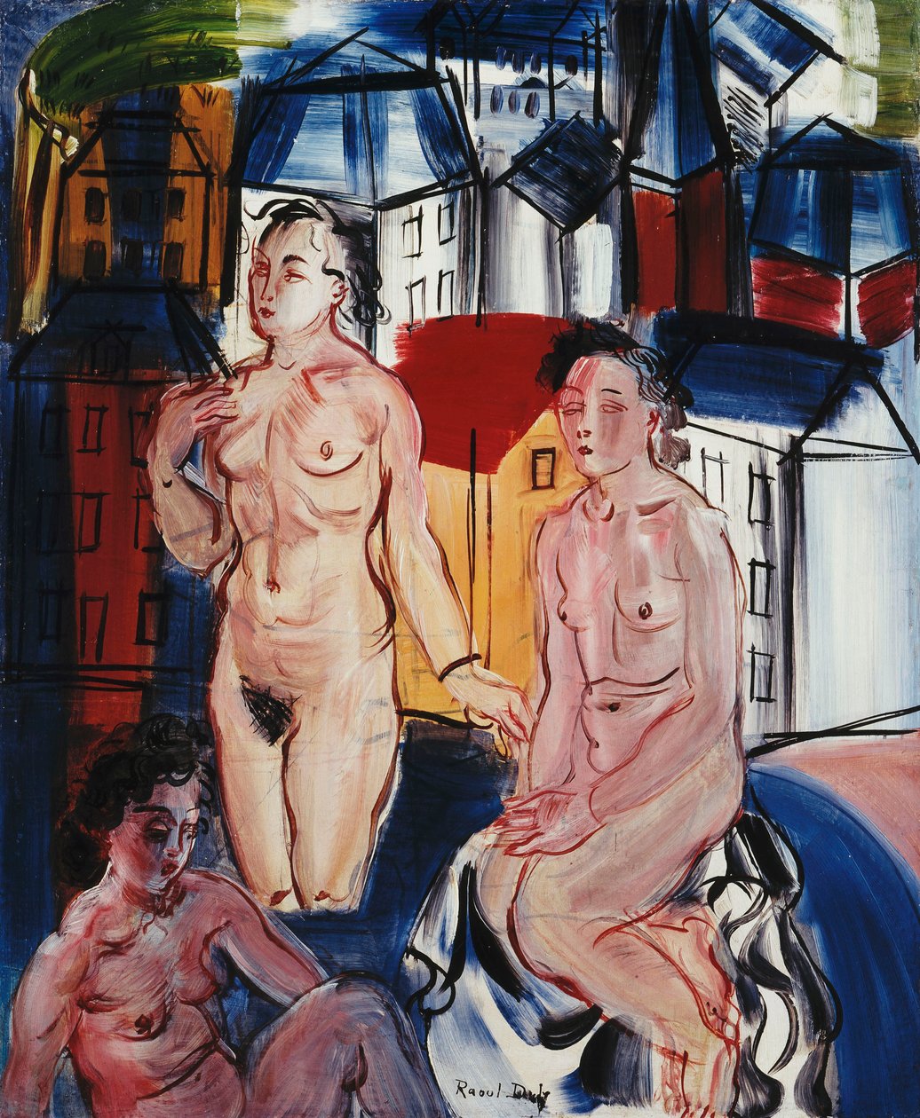Három fürdőző; Trois Baigneuses alkotó: Raoul Dufy