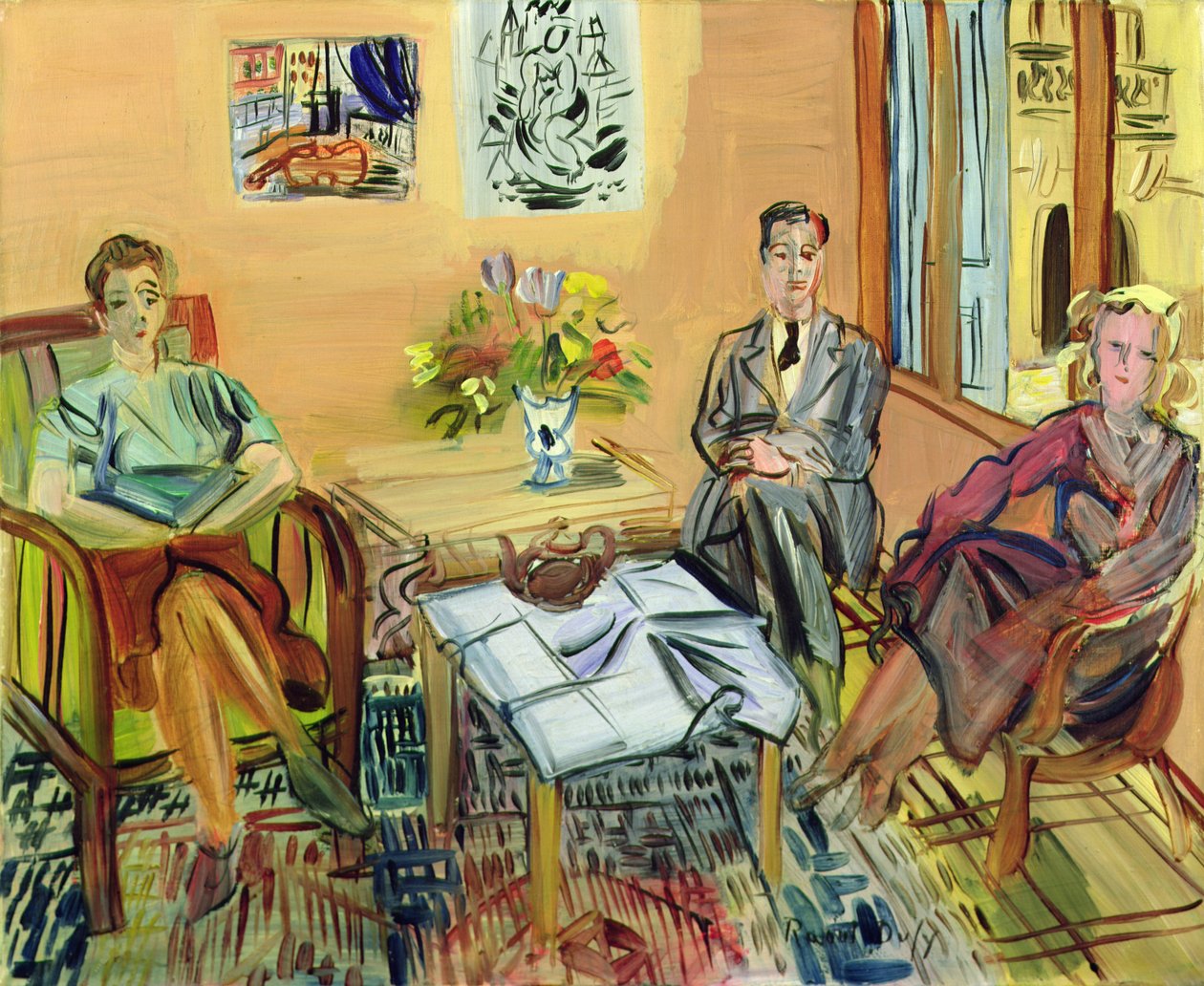 Három ülő alak alkotó: Raoul Dufy