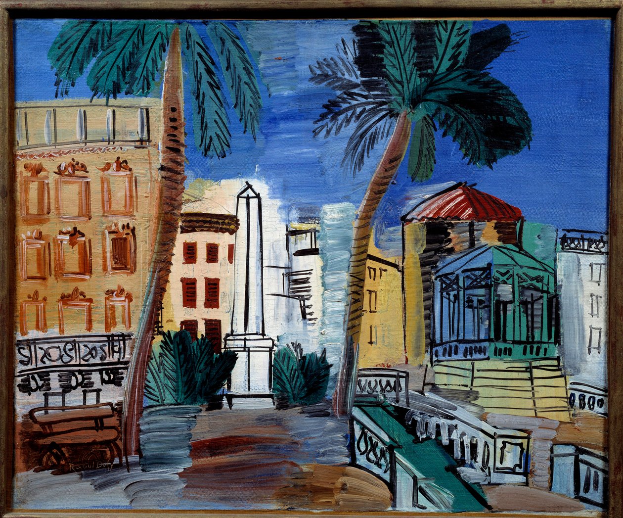 Az obeliszk kilátása Hyeres-ben alkotó: Raoul Dufy