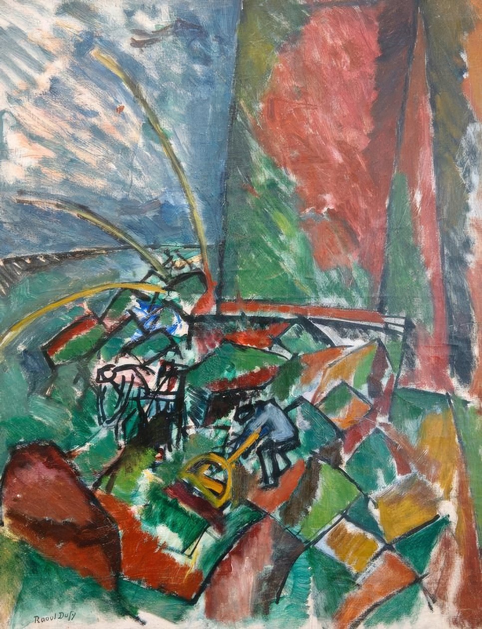 Vonóhálókkal a Le Havre-i hídnál alkotó: Raoul Dufy