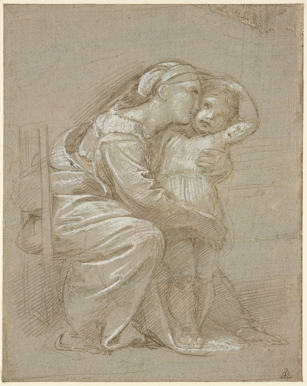 Egy gyermeket ölelő anya, WA1846.202 alkotó: Raffaello Sanzio Raphael