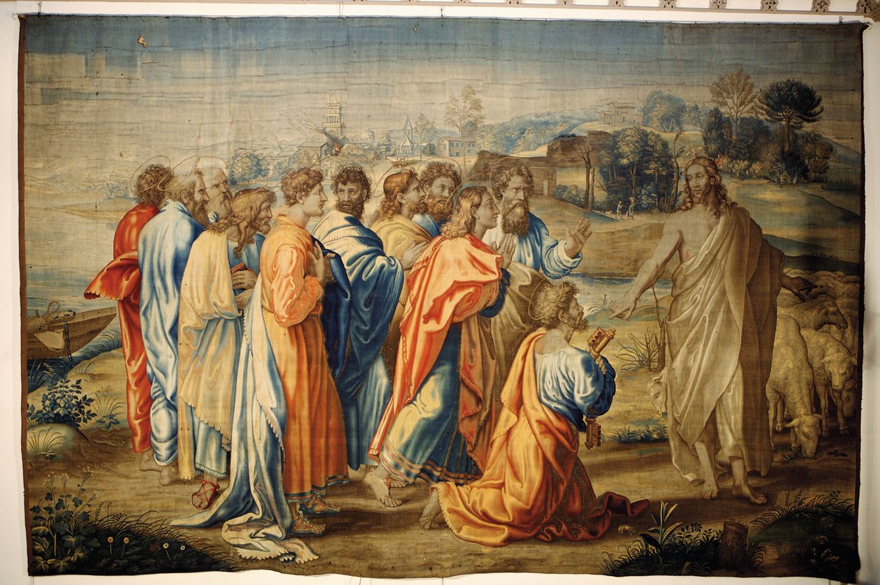 Krisztus szolgálata Péternek (szőnyeg) alkotó: Raffaello Sanzio Raphael