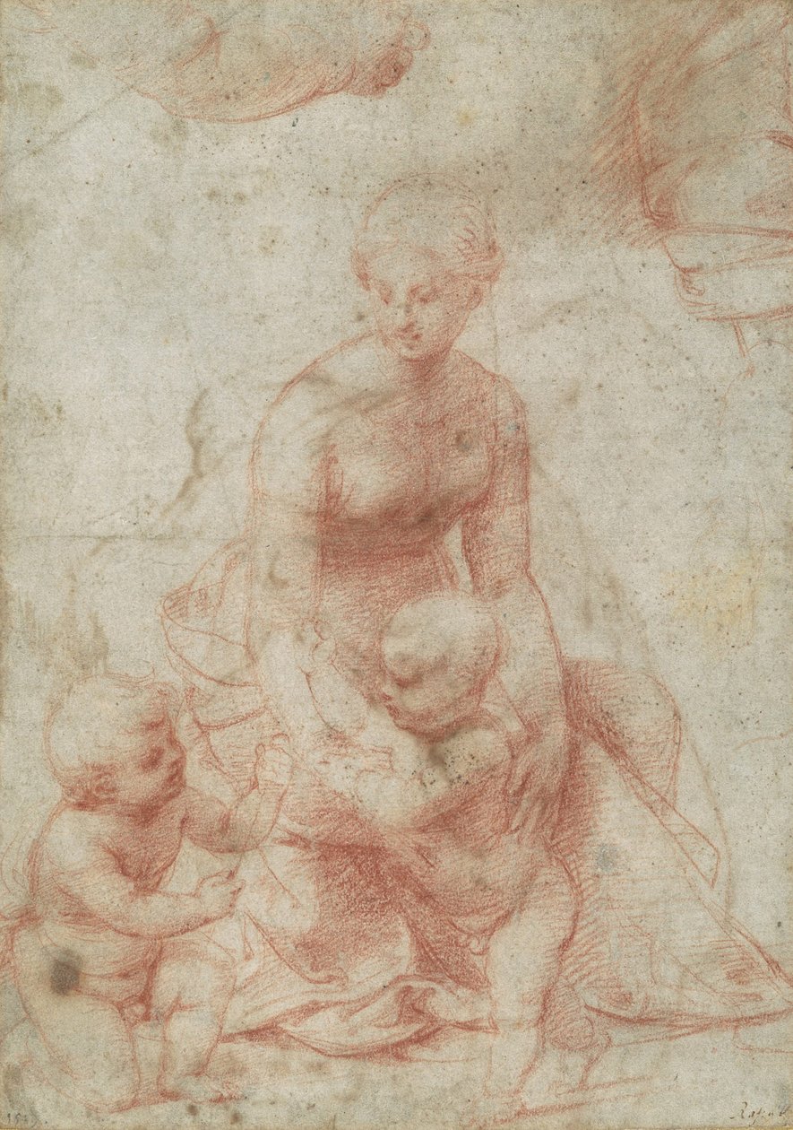 Madonna és a gyermek a csecsemővel Keresztelő Szent Jánossal, 1506-7 alkotó: Raffaello Sanzio Raphael
