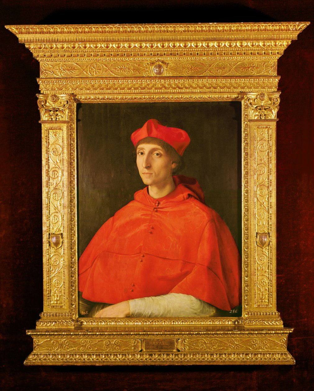 Bíboros portréja, 1510 körül (olaj, fa) alkotó: Raffaello Sanzio Raphael