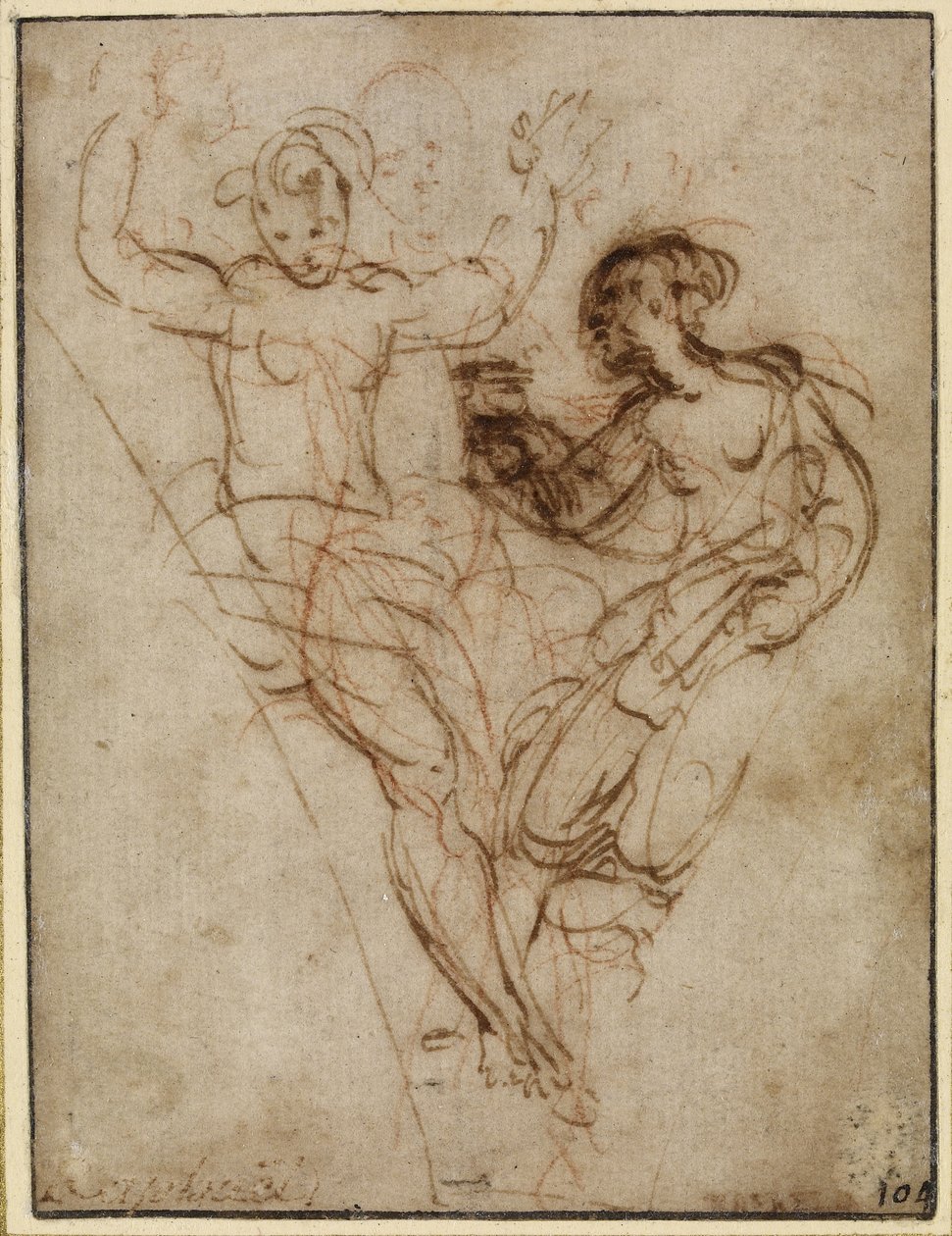 Psyche bemutatja Vénusznak a Proserpine vázát, WA1846.286 alkotó: Raffaello Sanzio Raphael