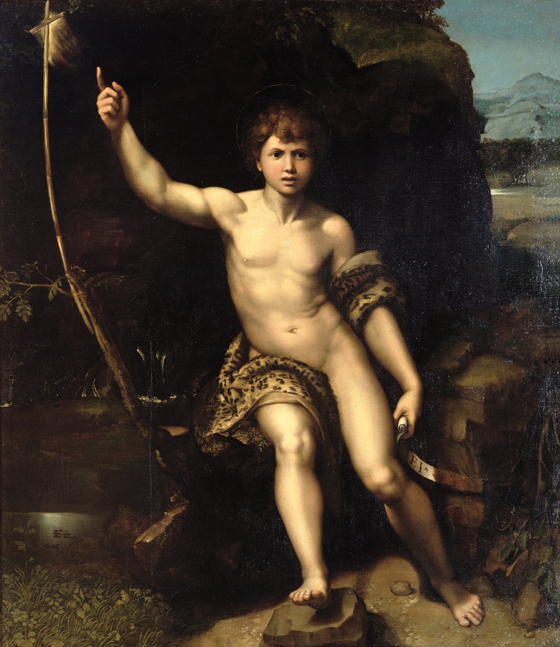 Keresztelő Szent János a sivatagban, 1518-20 körül alkotó: Raffaello Sanzio Raphael