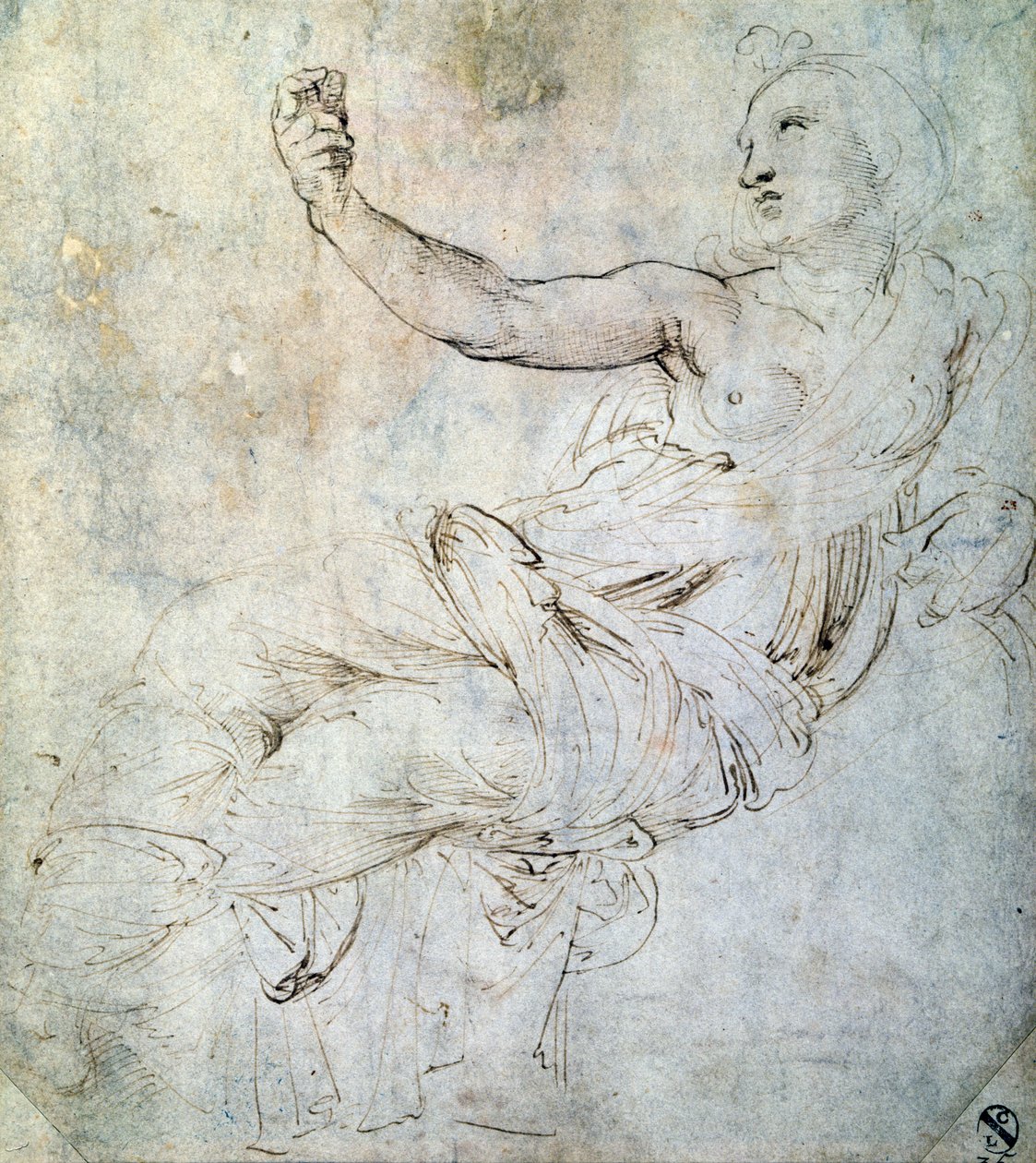 Ariadné-tanulmány, „The Parnassus”, 1510-11 alkotó: Raffaello Sanzio Raphael