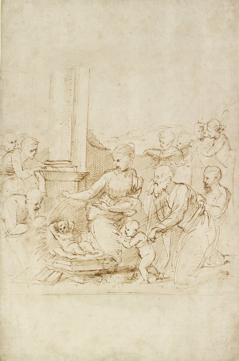 A Pásztorok imádása, WA1846.205 alkotó: Raffaello Sanzio Raphael