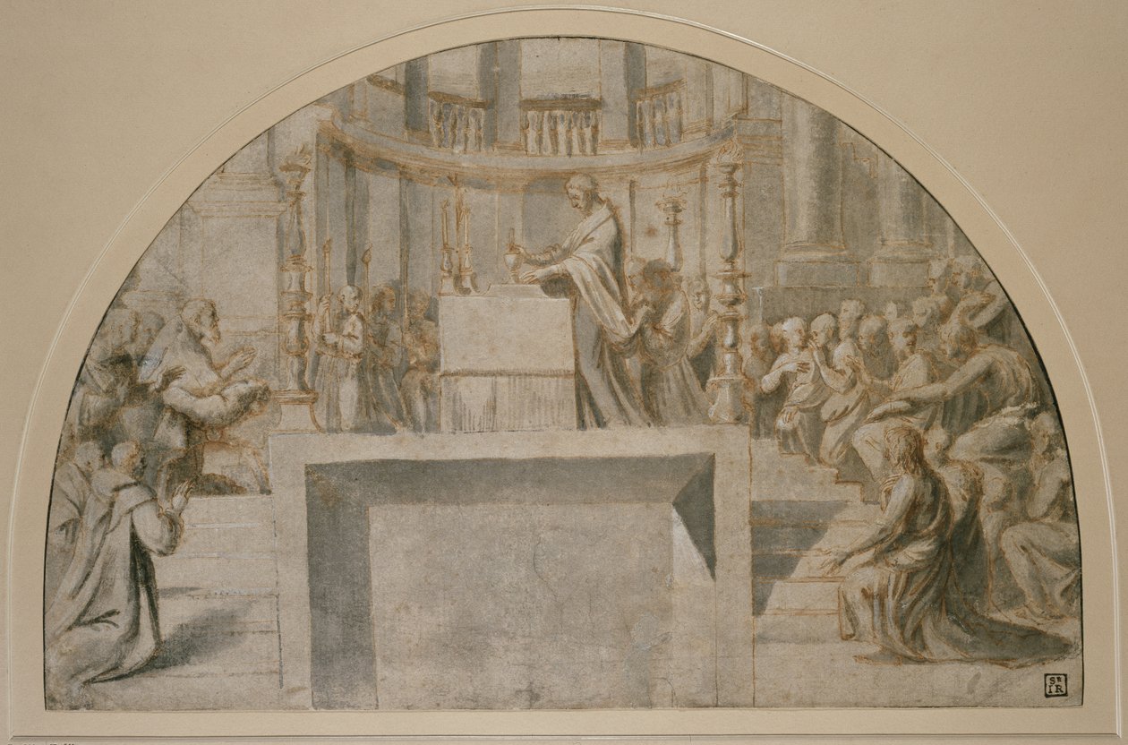 A csodás mise Bolsenában, WA1846.273 alkotó: Raffaello Sanzio Raphael