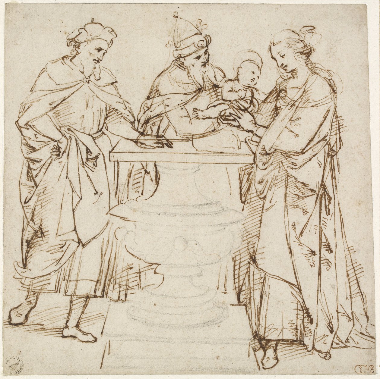 A bemutató a templomban, WA1855.89 alkotó: Raffaello Sanzio Raphael
