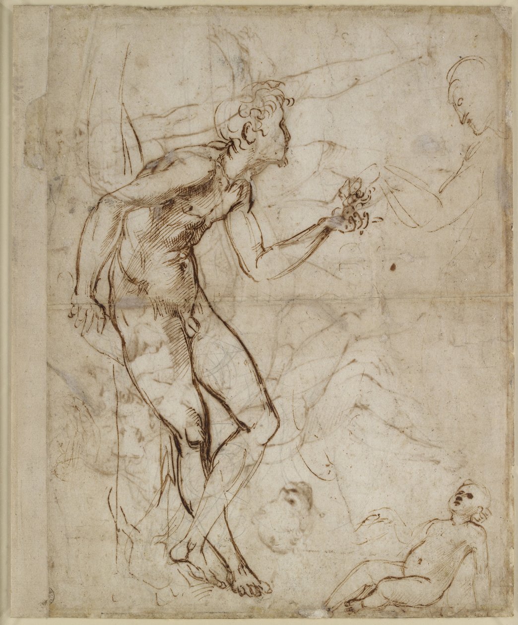 Verso: Ádám megkísértette, WA1846.180 alkotó: Raffaello Sanzio Raphael
