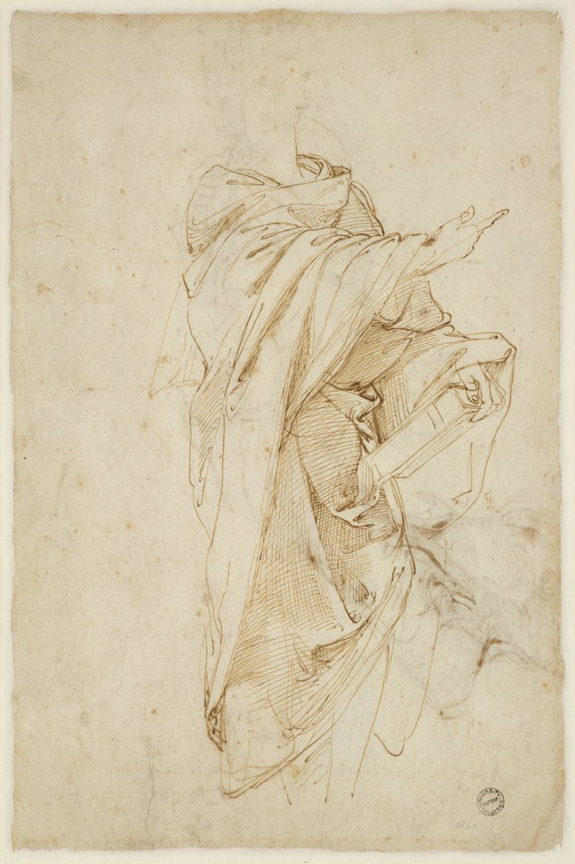 Verso: Study for the Figure Vergilius, WA1846.182 alkotó: Raffaello Sanzio Raphael