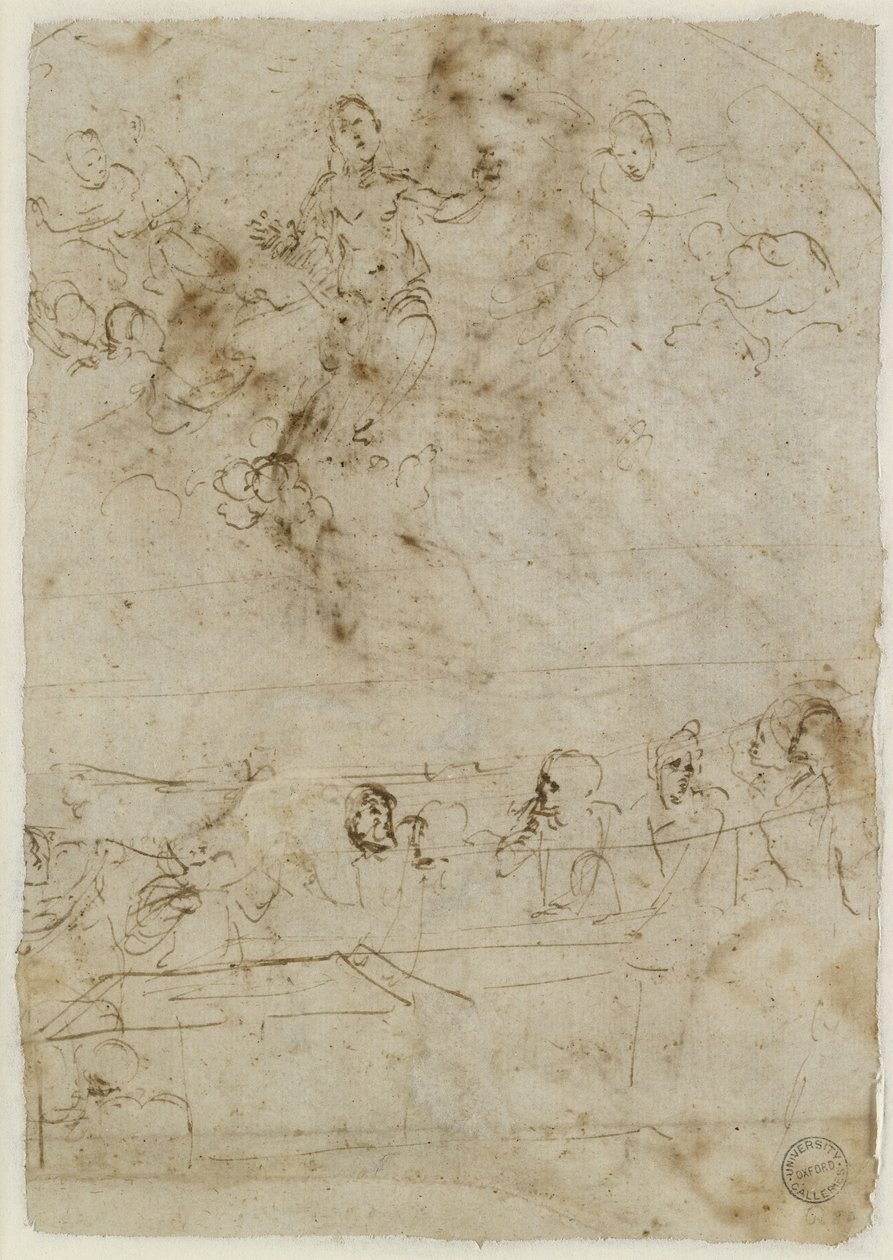 Verso: A Szűz mennybemenetele, WA1846.195 alkotó: Raffaello Sanzio Raphael