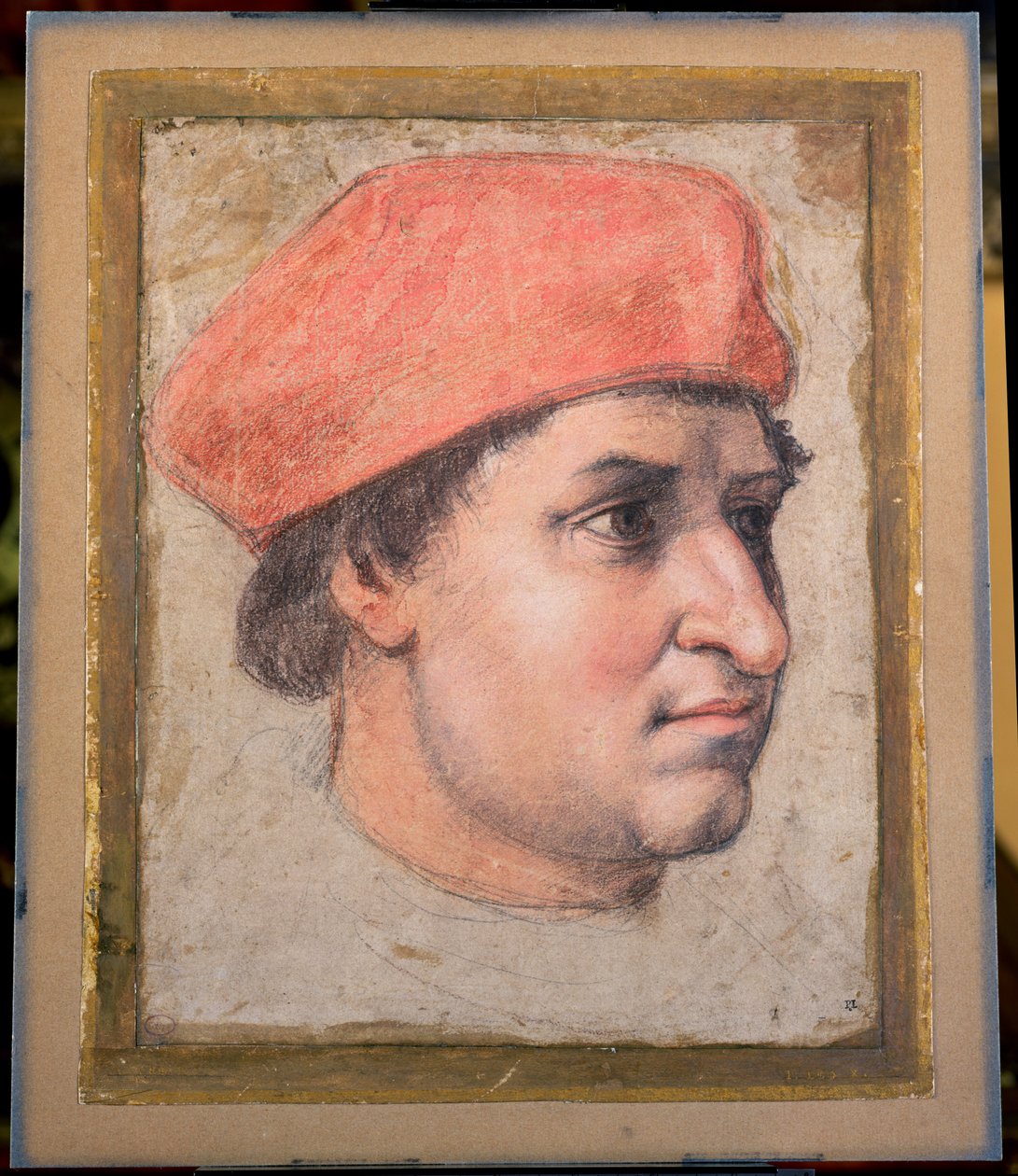 Egy bíboros portréja, 151320 körül (fekete, vörös és fehér kréta papíron) alkotó: Raffaello Sanzio Raphael