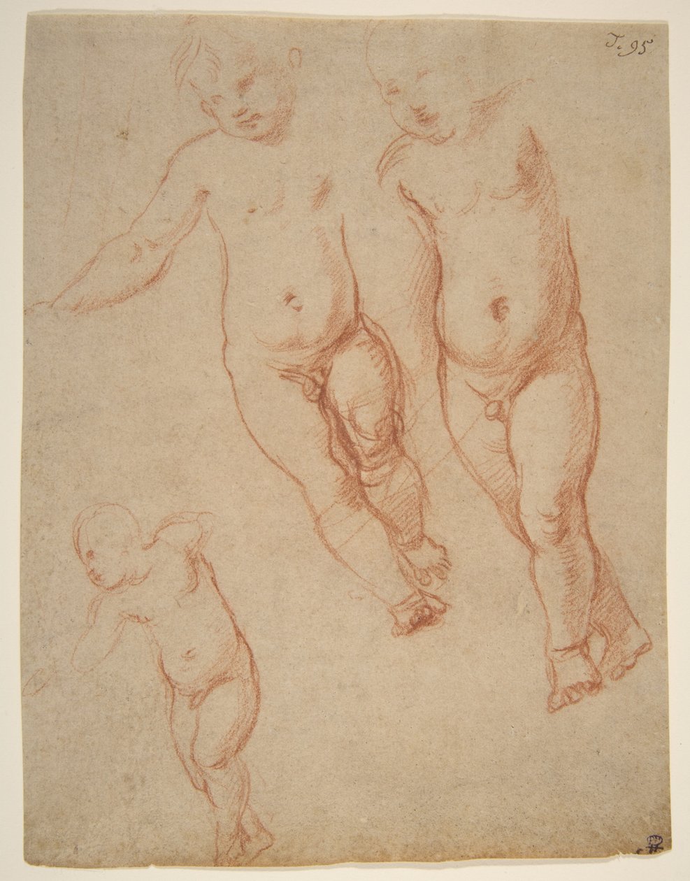 Tanulmányok a Krisztus Gyermekéről, 1513–1514 (kréta papíron) alkotó: Raffaello Sanzio Raphael