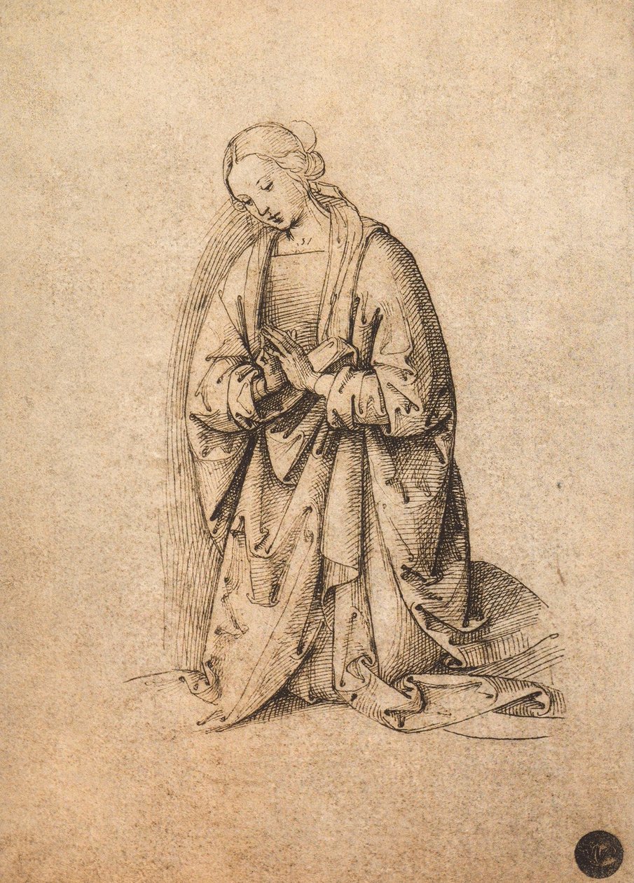 Imádó Szűz; rajz: Raphael, Gallerie dellAccademia, Velence alkotó: Raffaello Sanzio Raphael